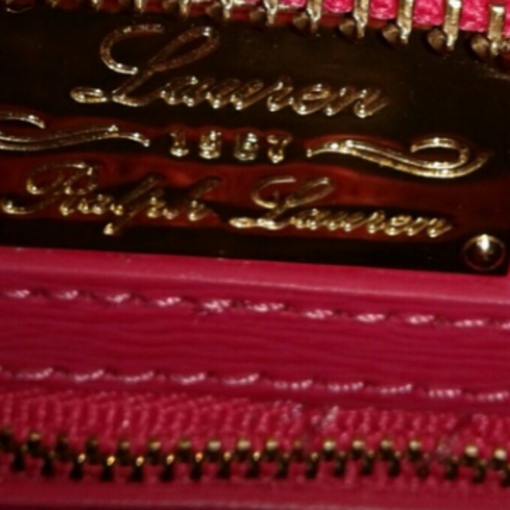 SOLD: Ralph Lauren Pink Leather Classic Tote - Picture 10 of 12